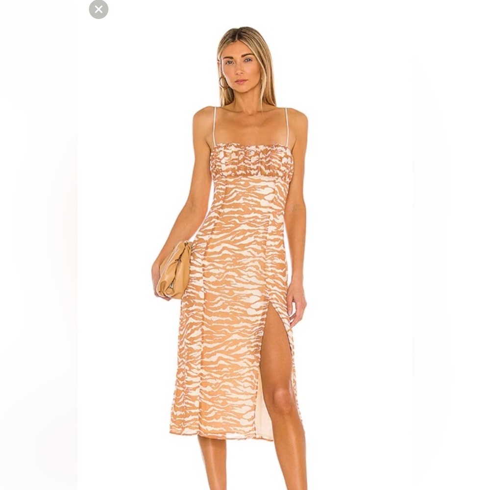 Camila Coelho zebra-print midi Dress